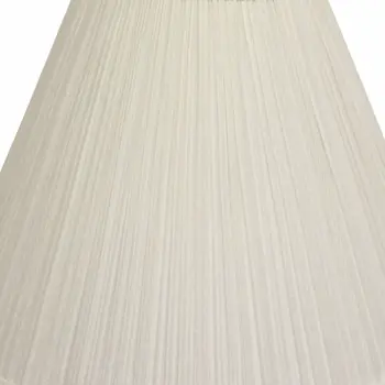 17" White Deep Cone Slanted Broadcloth Lampshade