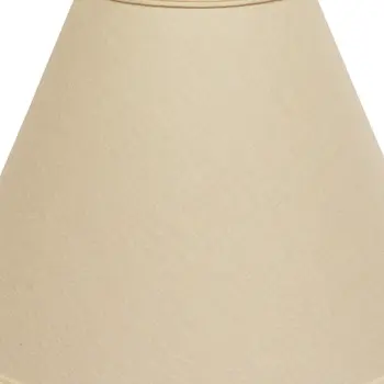 17" Parchment Biege Deep Cone Slanted Linen Lampshade
