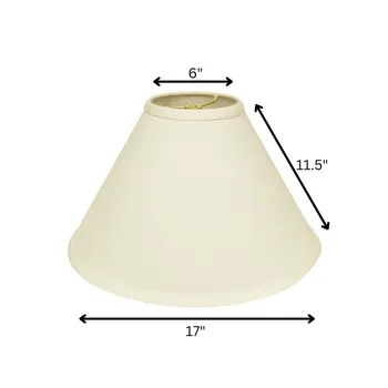 17" Ivory Deep Cone Slanted No Slub Lampshade