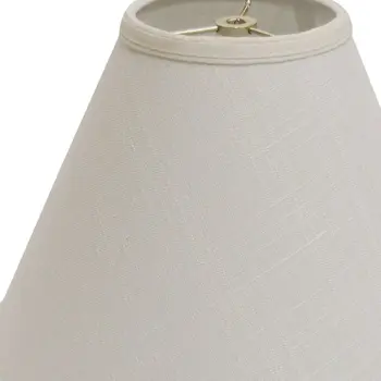 19" Off White Deep Cone Slanted Linen Lampshade