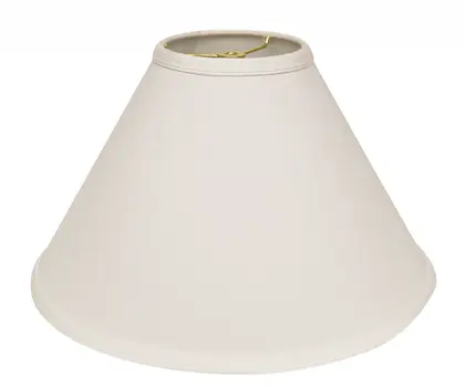 19" White Deep Cone Slanted No Slub Lampshade