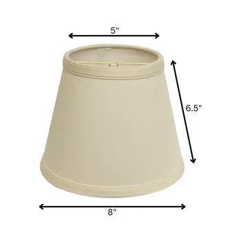 8" Ivory Empire Hardback Slanted No Slub Lampshade