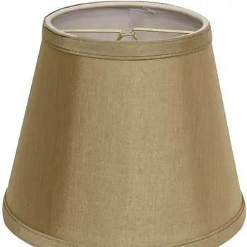 8" Pale Brown Empire Hardback Slanted No Slub Lampshade