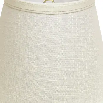 10" White Empire Hardback Slanted Linen Lampshade