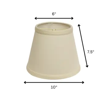 10" Ivory Empire Hardback Slanted No Slub Lampshade