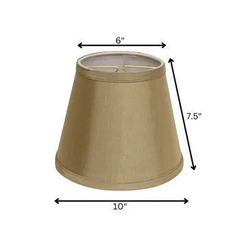 Tan No Slub Innsbruck Empire Lamp shade 10"W Bottom