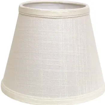 12" Off White Empire Hardback Slanted Linen Lampshade WF
