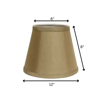 12" Pale Brown Empire Hardback Slanted No Slub Lampshade