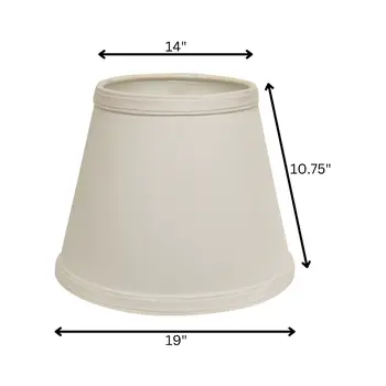 19" White Empire Slanted No Slub Lampshade