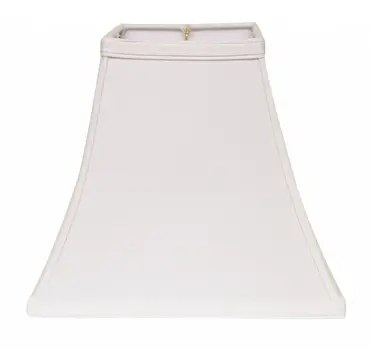 8" White Squre Bell No Slub Lampshade