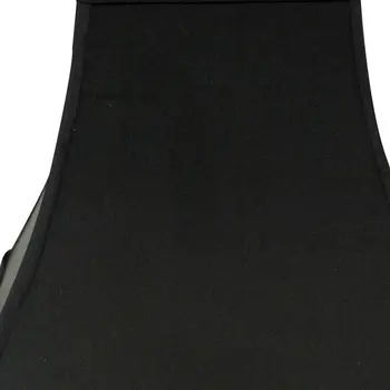 8" Black with Gold Lining Square Bell Shantung Lampshade