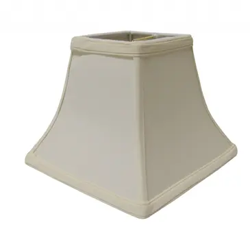 12" Ivory Square Bell No Slub Lampshade