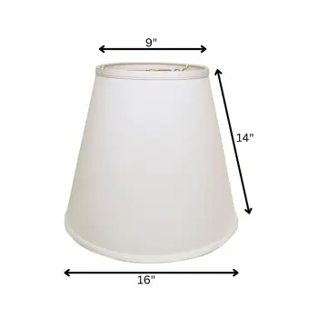 White No Slub Innsbruck Empire Lamp shade 16"W Bottom
