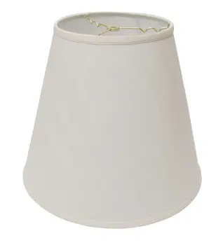 18" White Deep Empire Linen Lampshade