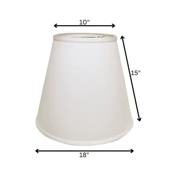 18" White Deep Empire No Slub Lampshade