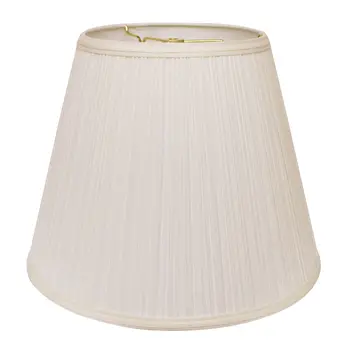 14" White Empire Deep Slanted Broadcloth Lampshade