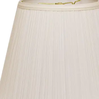 14" White Empire Deep Slanted Broadcloth Lampshade