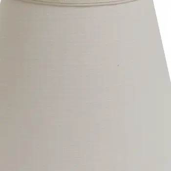 14" White Empire Deep Slanted Linen Lampshade
