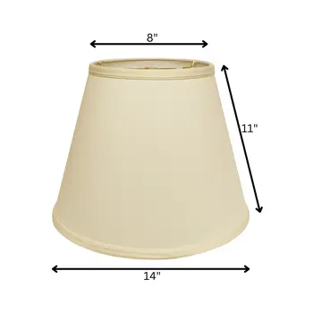 14" Ivory Empire Deep Slanted No Slub Lampshade