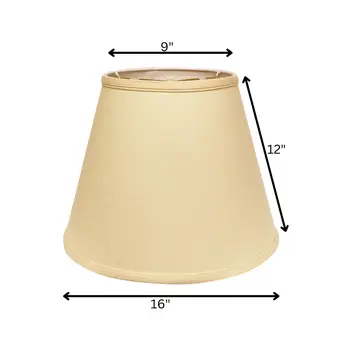 16" Parchment Biege Empire Deep Slanted Linen Lampshade