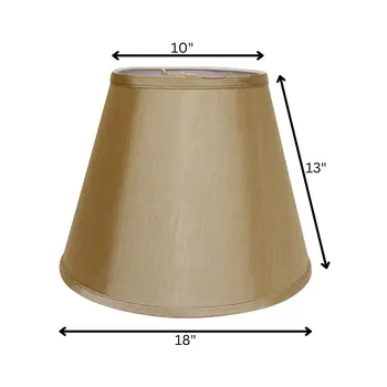 18" Pale Brown Empire Deep Slanted No Slub Lampshade