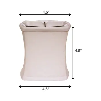 5" Snow Set of 6 Soft Box Chandelier Linen Lampshades