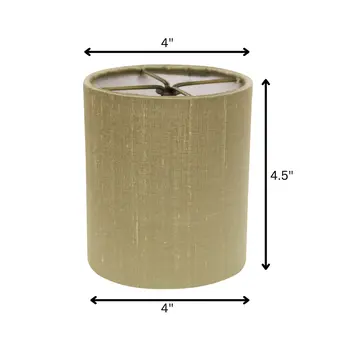 4" Antique Gold Set of 6 Drum Chandelier Lampshades