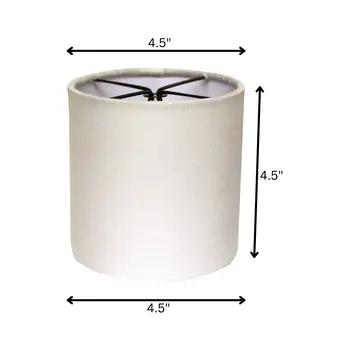 5" Snow Set of 6 Drum Chandelier Linen Lampshades