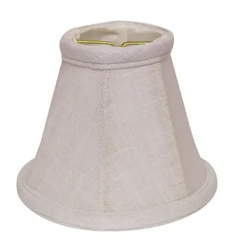 5" White Premium Set of 6 Chandelier Linen Lampshades
