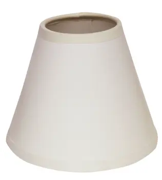 4" Gloss White with White  Set of 6 Chandelier Parchment Lampshades