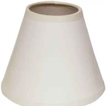 4" Gloss White with White  Set of 6 Chandelier Parchment Lampshades