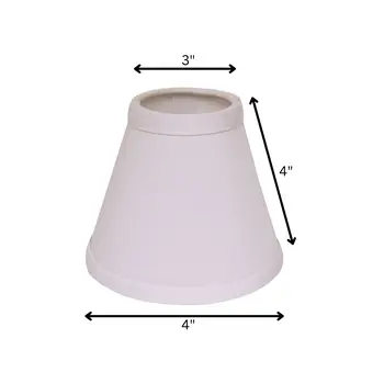4" White Set of 6 Chandelier No Slub Lampshades