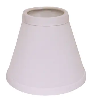 4" White Set of 6 Chandelier No Slub Lampshades