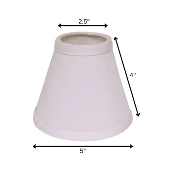 5" White Set of 6 Chandelier No Slub Lampshades