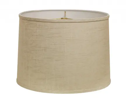 13" Light Wheat Throwback Drum Linen Lampshade
