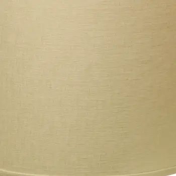 13" Parchment Beige Throwback Drum Linen Lampshade