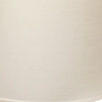 13" White Throwback Drum Linen Lampshade