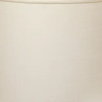 13" White Throwback Drum Linen Lampshade