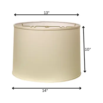 14"  Ivory Throwback Drum No Slub Lampshade