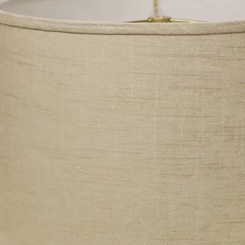 14" Light Wheat Throwback Drum Linen Lampshade
