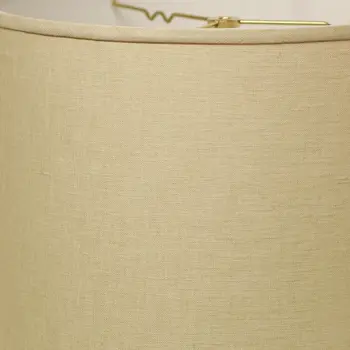14" Parchment Biege Throwback Drum Linen Lampshade