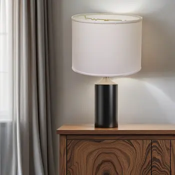 15" White Throwback Drum No Slub Lampshade