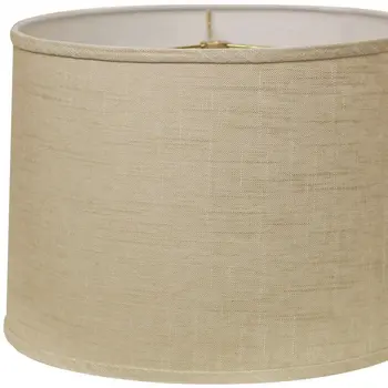 15" Light Wheat Throwback Drum Linen Lampshade