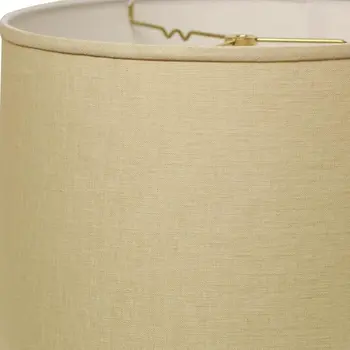 15" Parchment Biege Throwback Drum Linen Lampshade