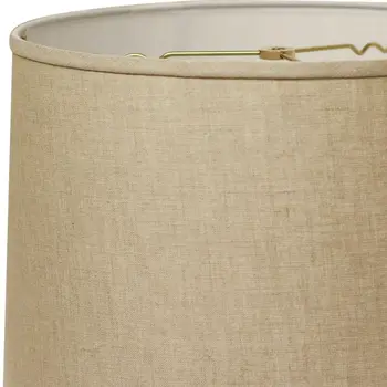 15" Dark Wheat Throwback Drum Linen Lampshade