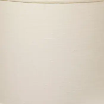 15" White Throwback Drum Linen Lampshade