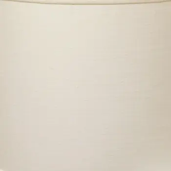 16" White Throwback Drum Linen Lampshade