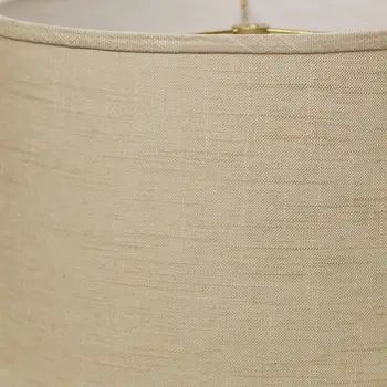 17" Light Wheat Throwback Drum Linen Lampshade
