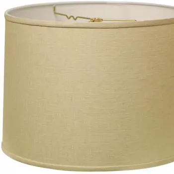 17" Parchment Biege Throwback Drum Linen Lampshade