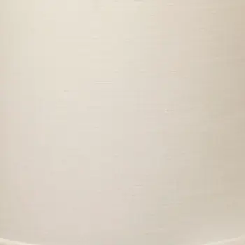17" White Throwback Drum Linen Lampshade